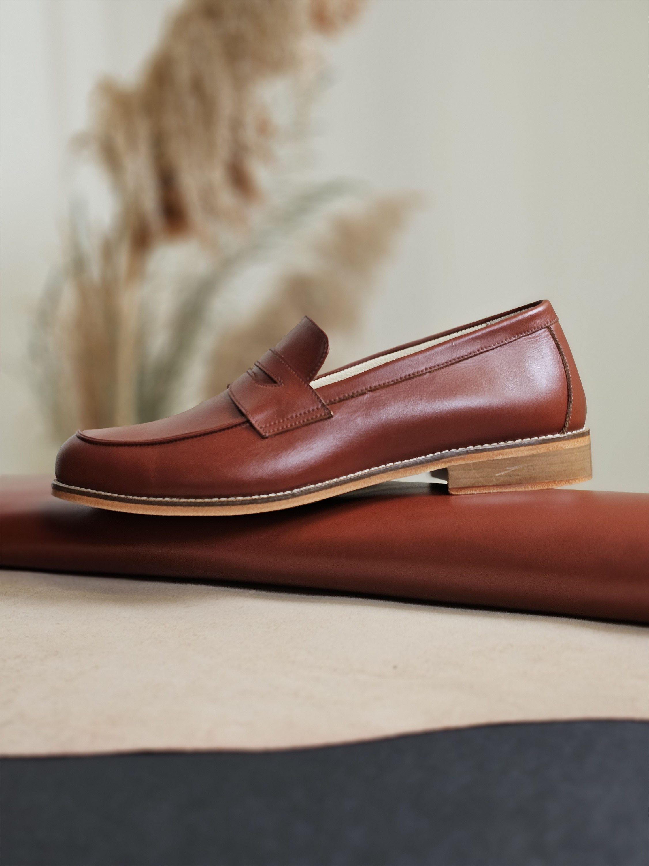 Loafers Brown Leather 2 cm heel