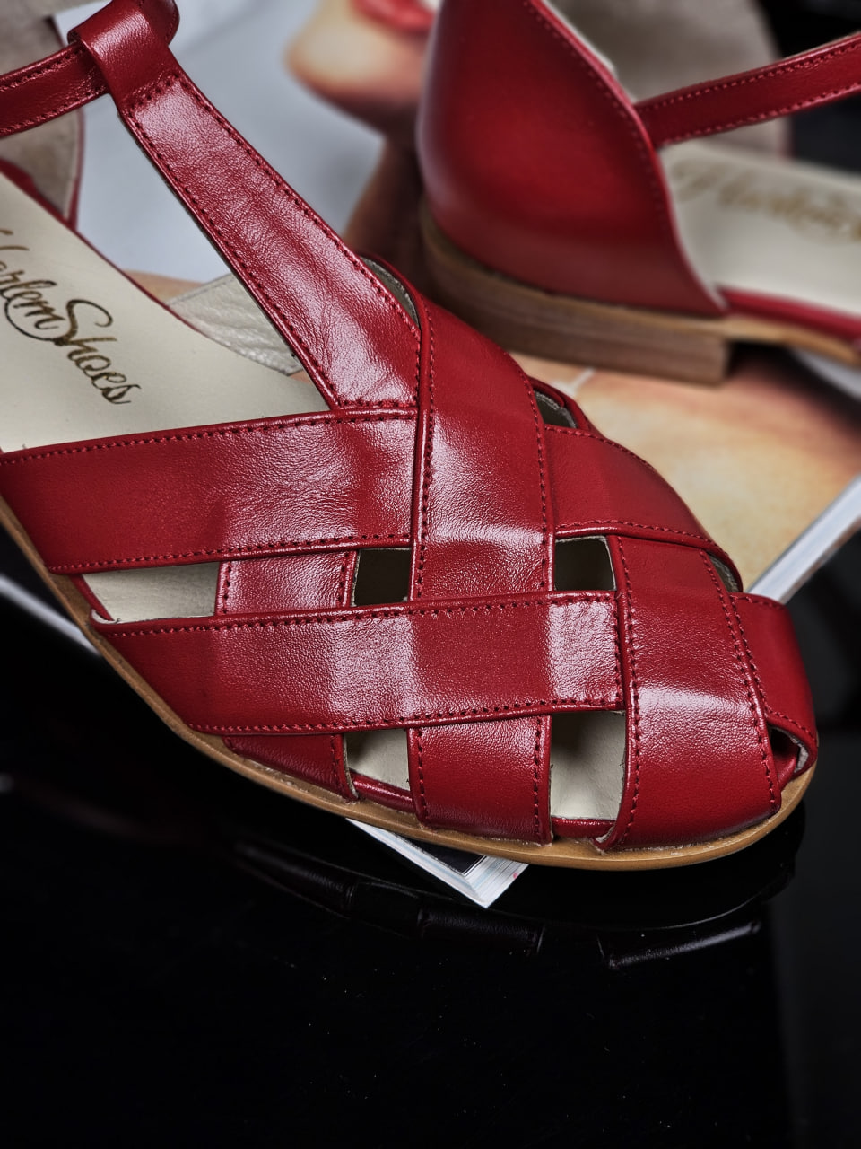Summer Red Leather 1.5 cm heel