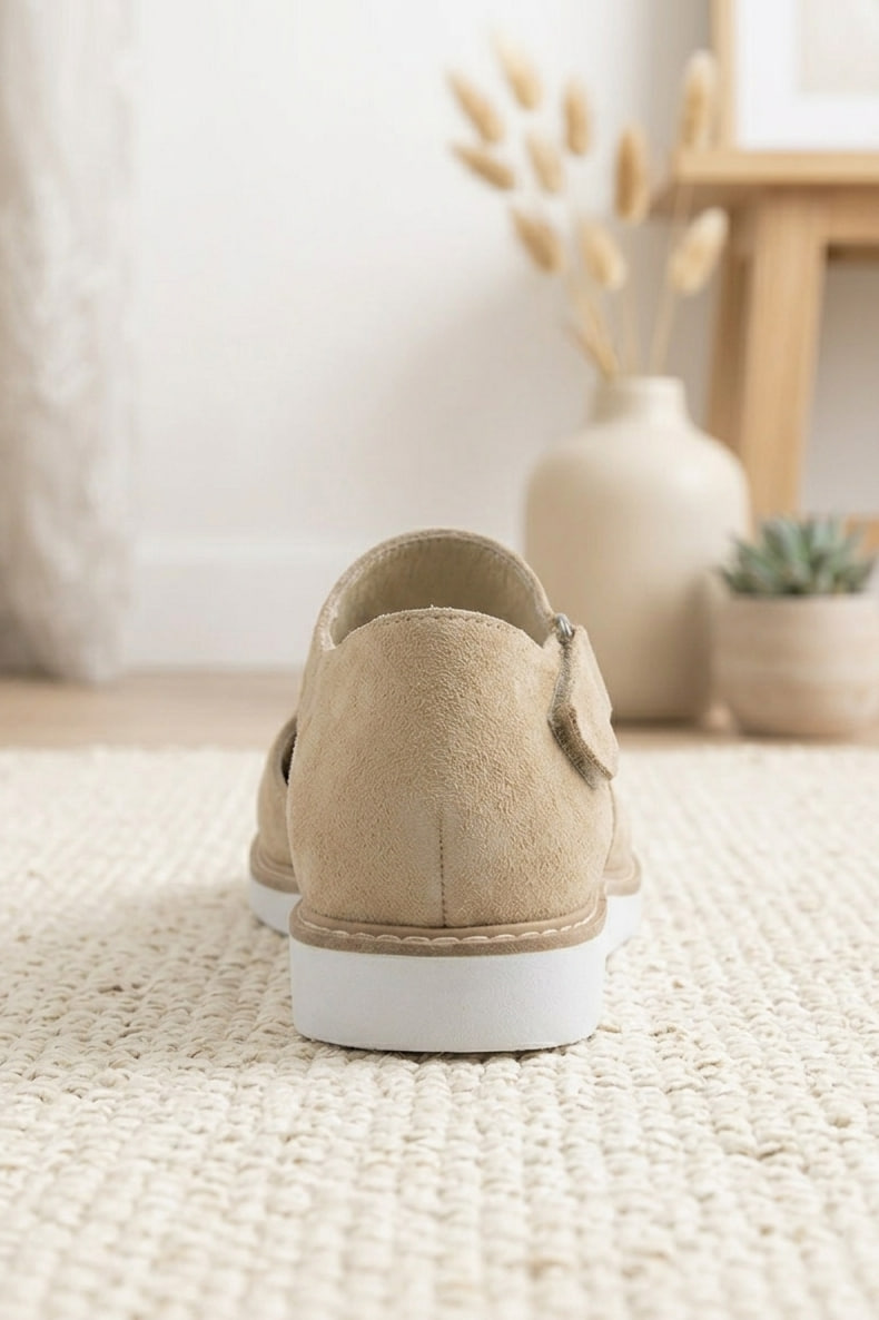 Milan Beige Suede with Eva Sole