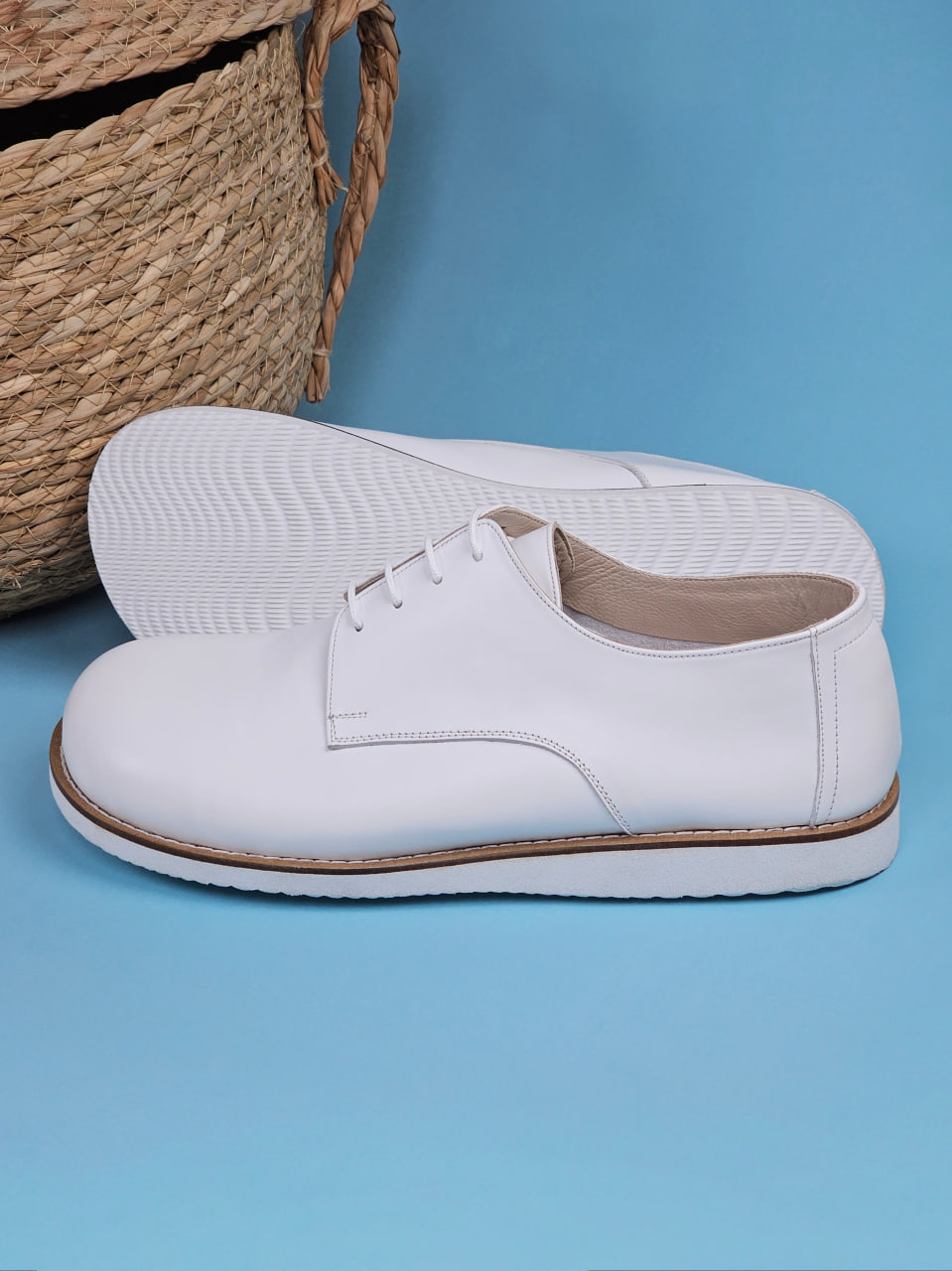 Barefoot Frankie White Leather with Eva Sole