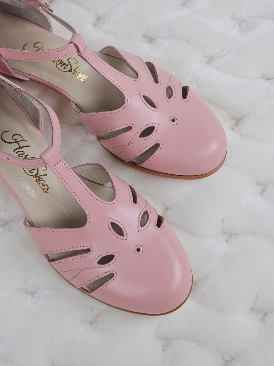 Rosy Pink Leather 3 cm heel