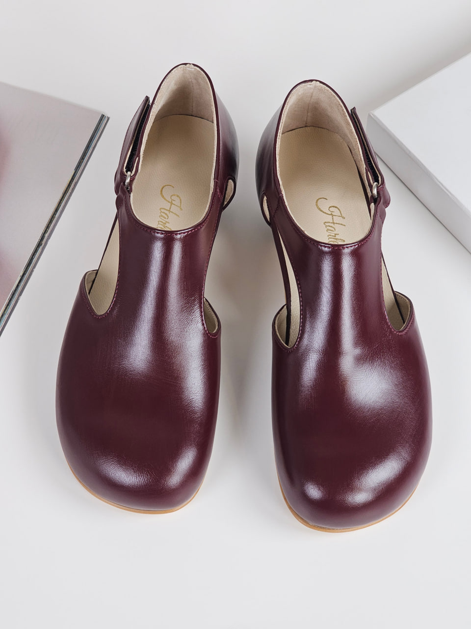 Barefoot Milan Bordeaux Leather 4 cm heel