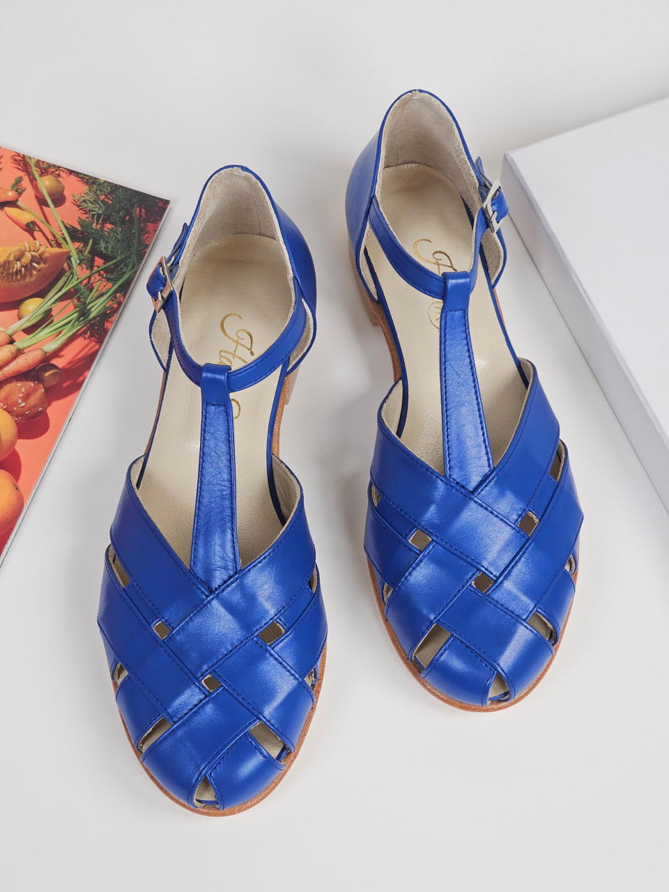 Summer Blue Leather 1.5 cm heel