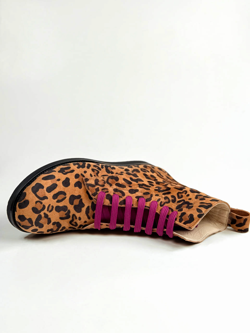 Harlem Boots Leopard Suede & Purple Tongue | HS × LaTasha Barnes Edition