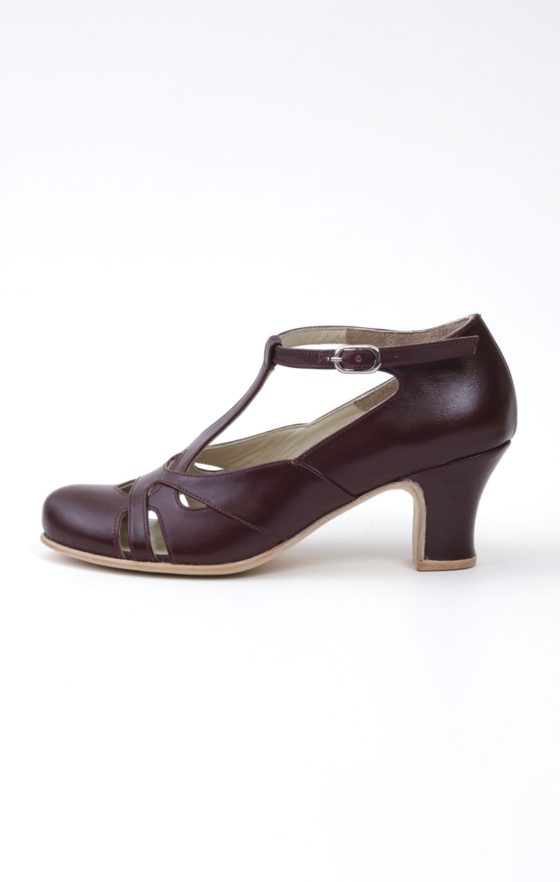 Spring Bordeaux Leather 6 cm heel