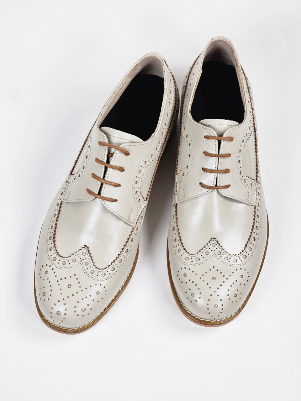 Broeadway Slide Beige Leather 2 cm heel