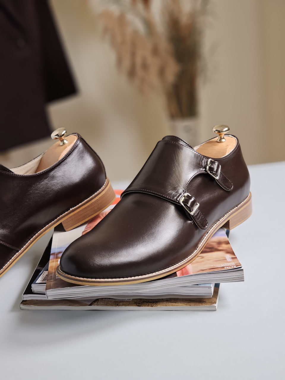 Monk Dark Chocolate Leather