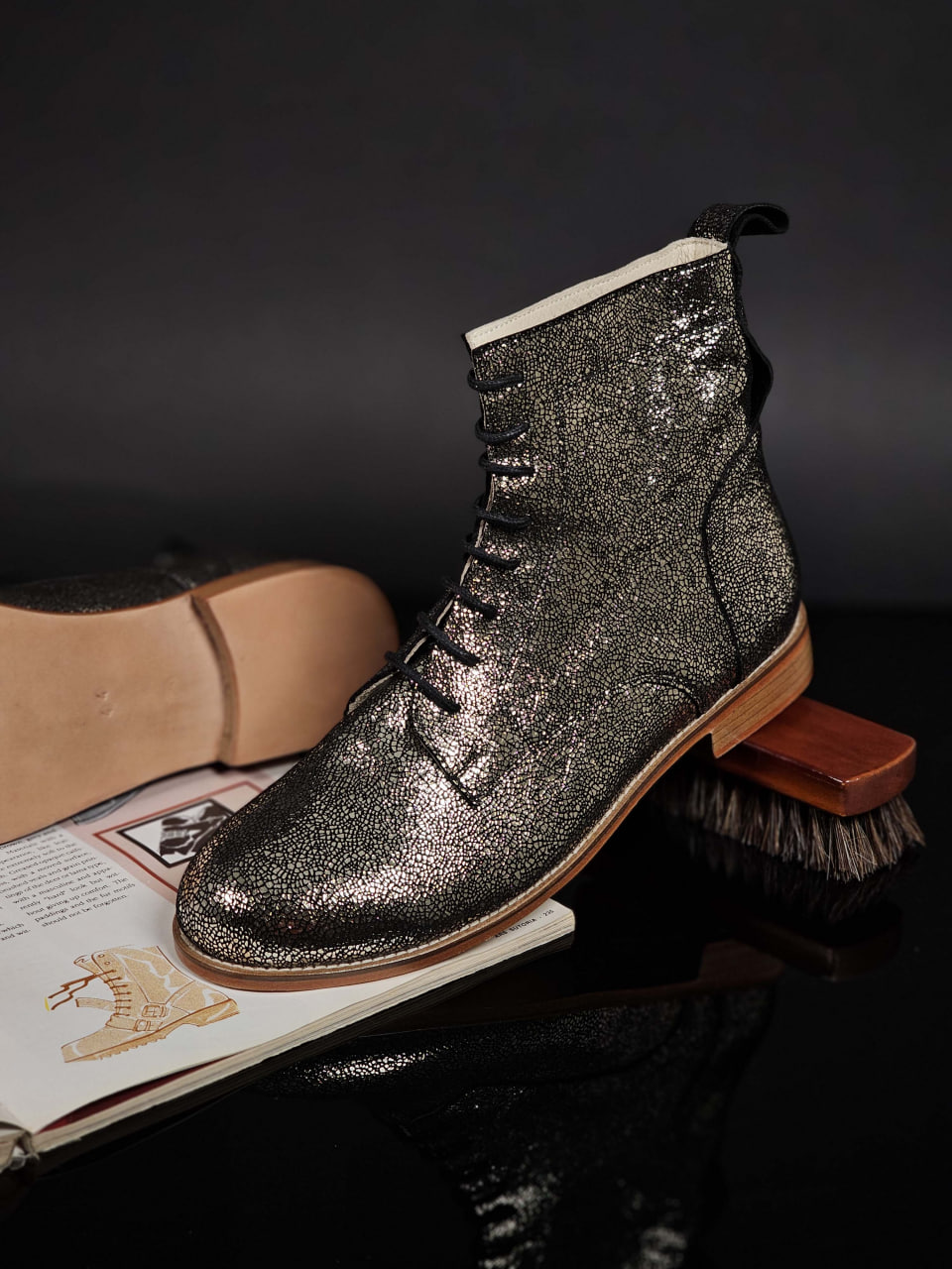 Harlem Boots Grey Stone Suede 2 cm heel