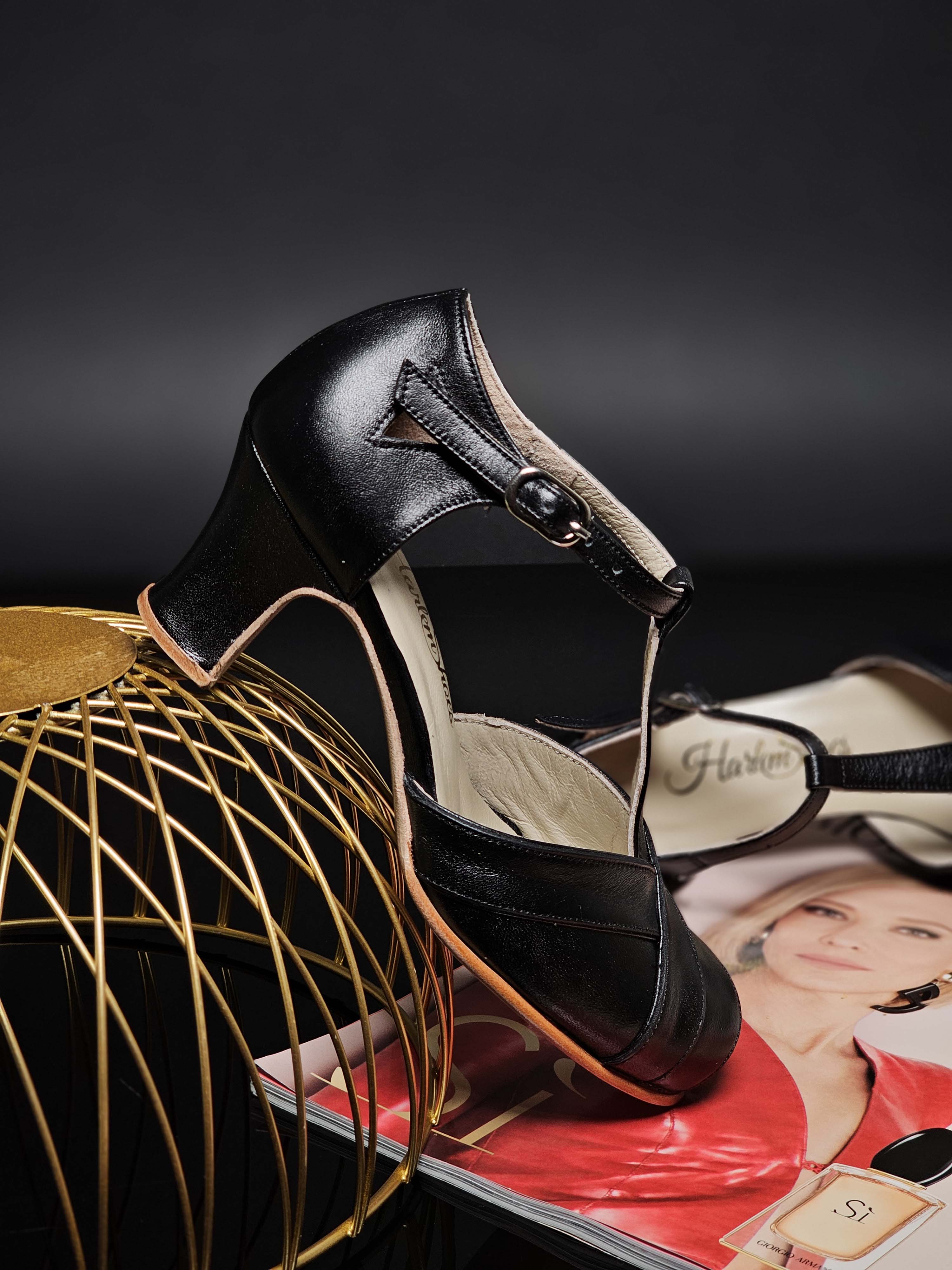 Sugar Black Leather 6 cm heel