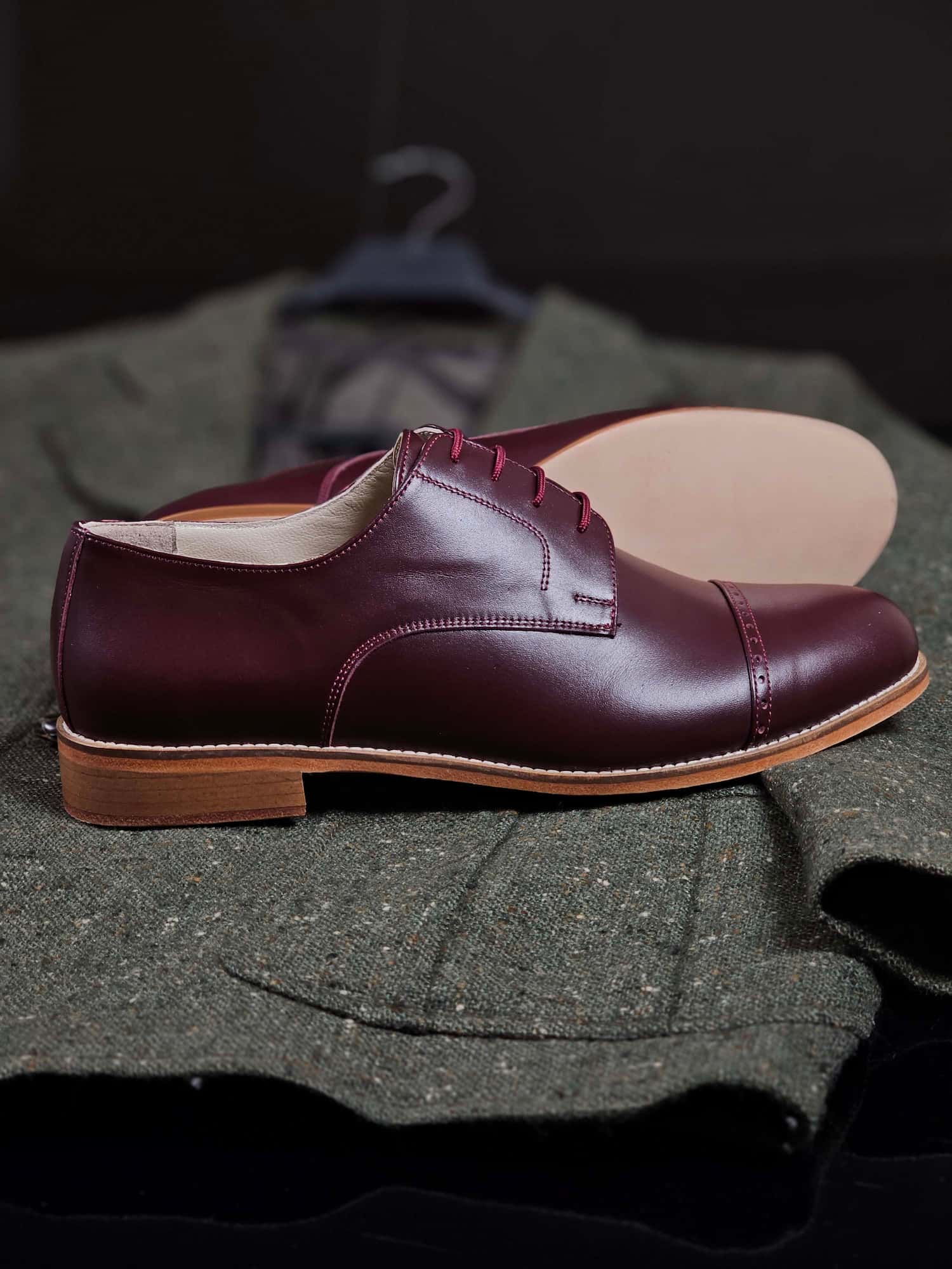 California Bordeaux Leather 2 cm heel