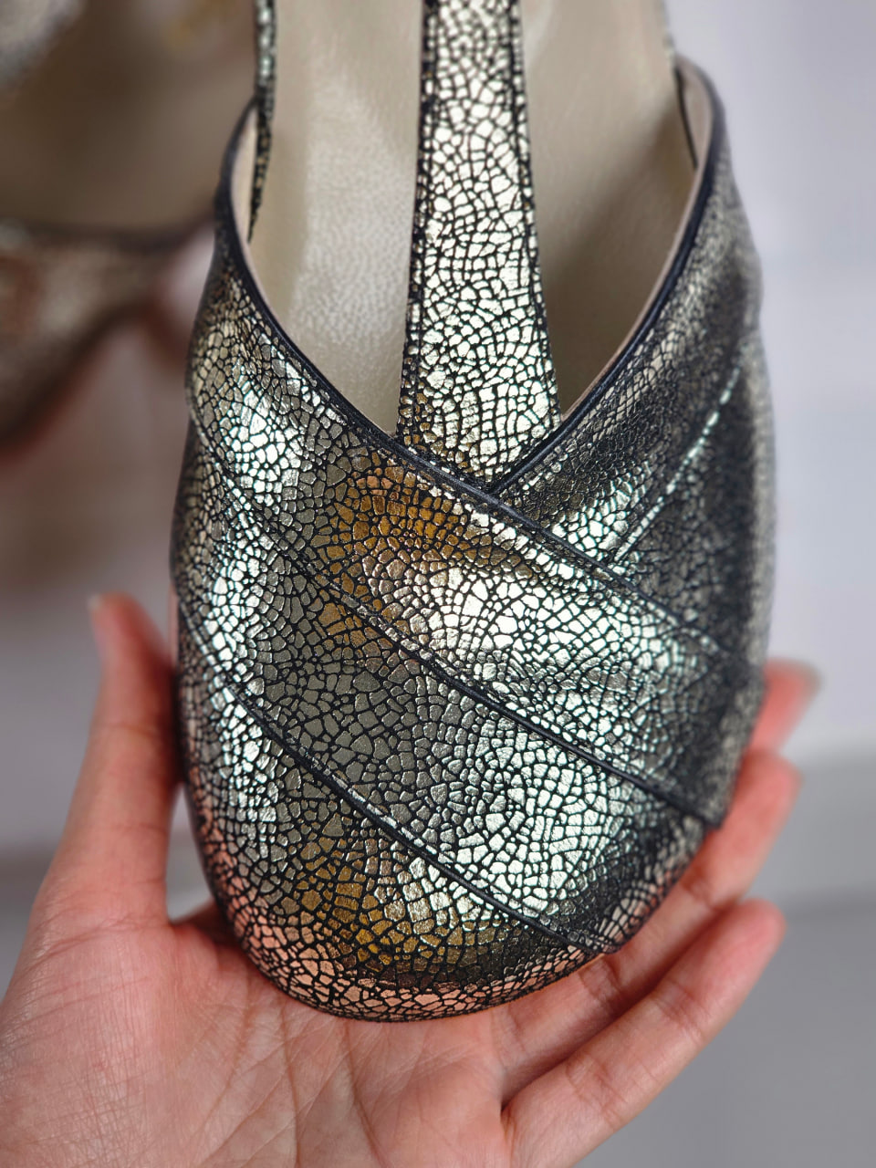 Barefoot Sugar Grey Stone 3 cm heel