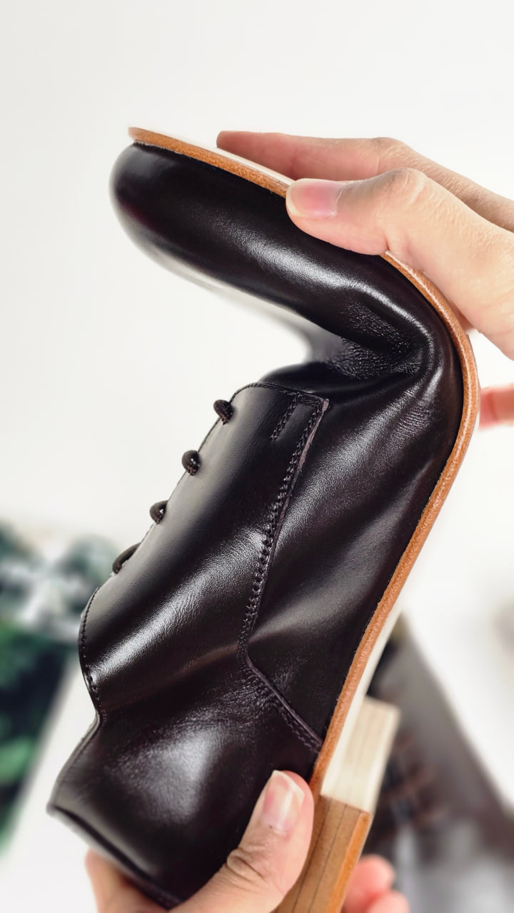 Frankie Soft Dark Chocolate Leather  1.5 heel