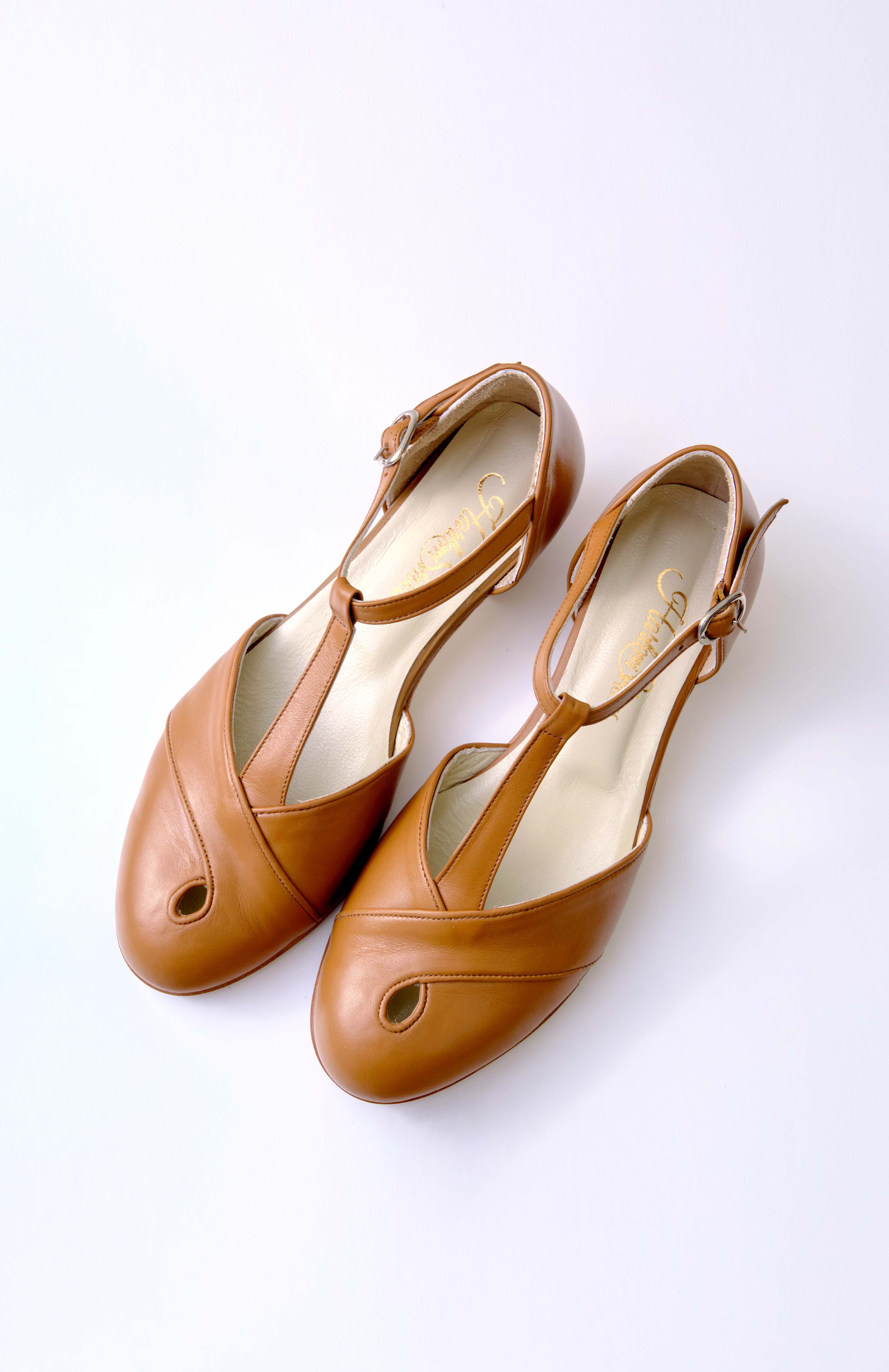 Muse Light Brown Leather 4 cm heel