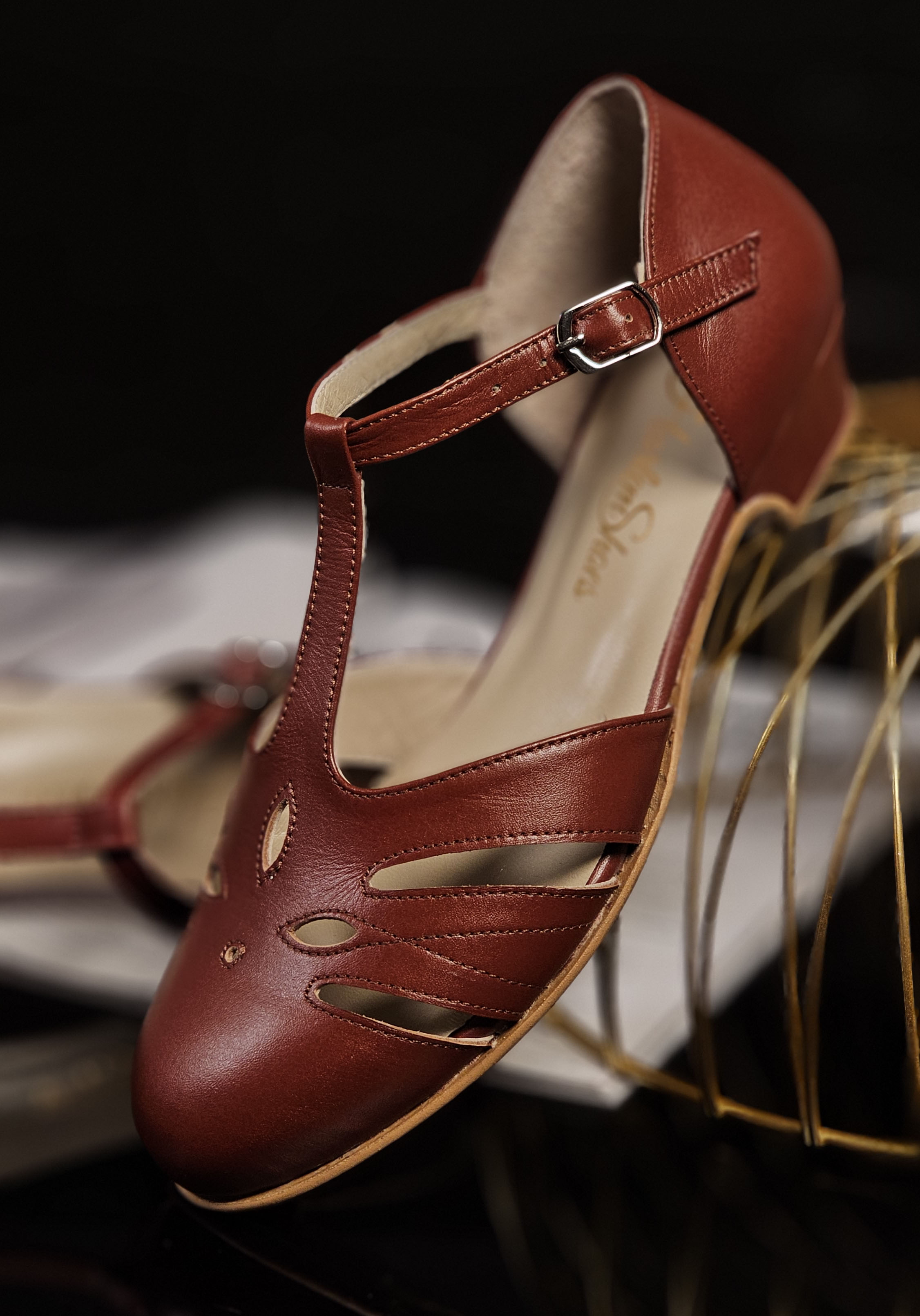 Rosy Brown Leather 3 cm heel