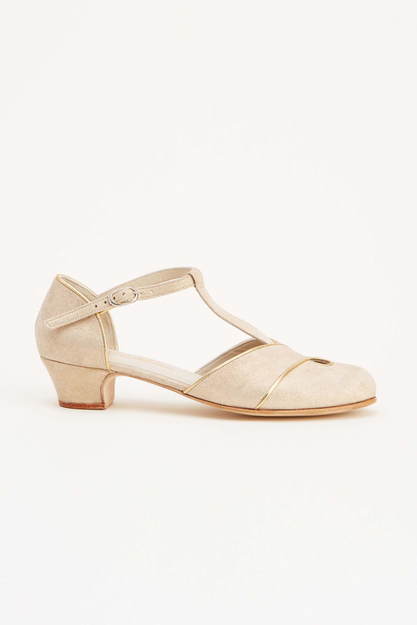 Muse Golden Suede 4 cm heel