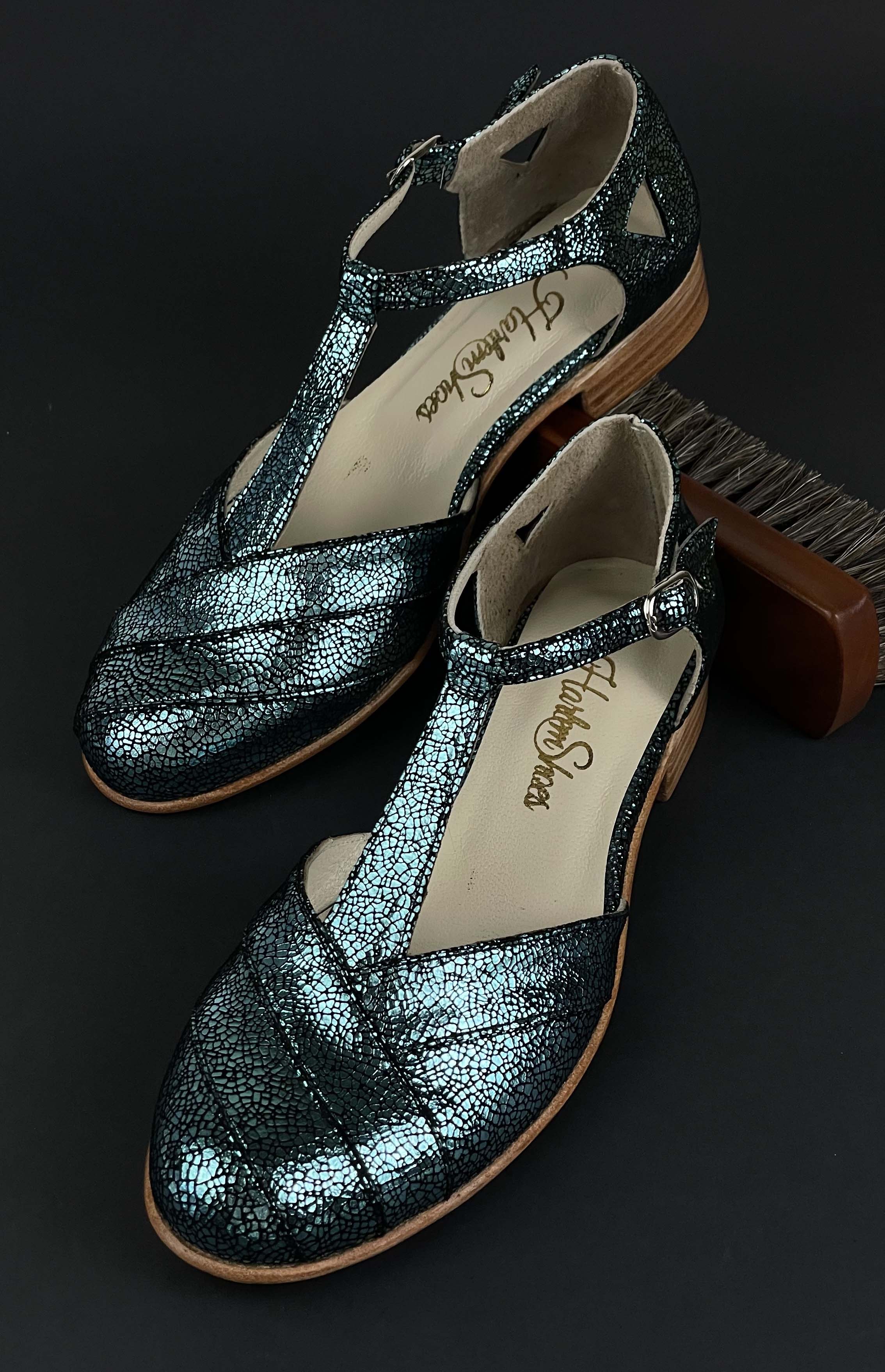 Sugar Blue Stone Suede 2 cm heel