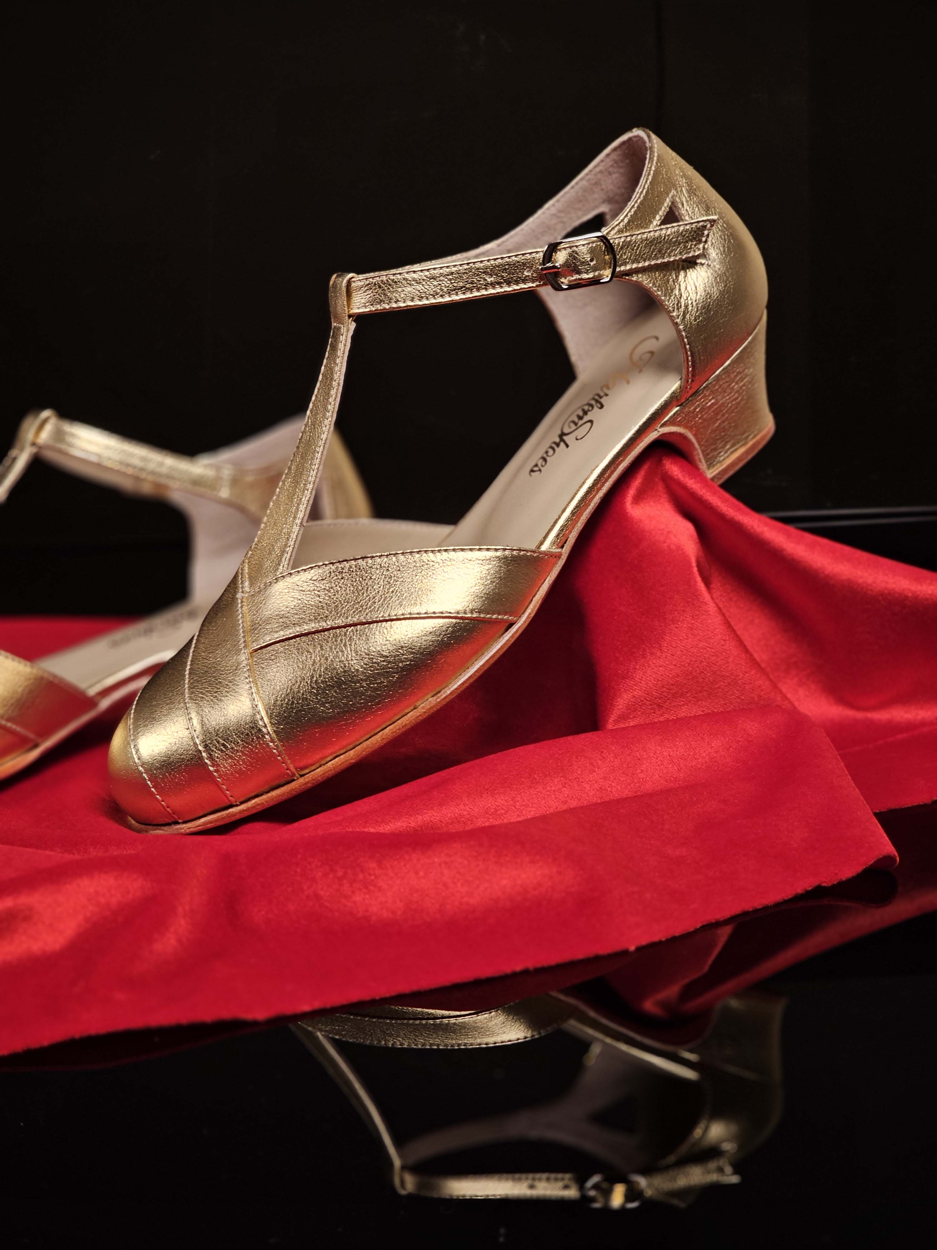 Sugar Gold Leather 4 cm heel