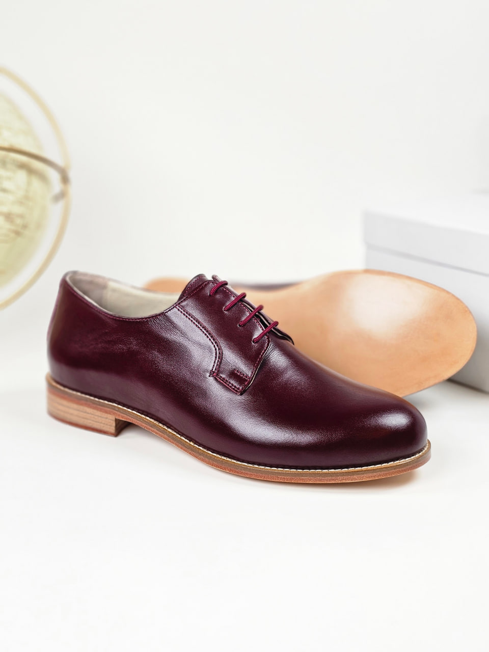 Jazz Slide Bordeaux Leather 2 cm heel