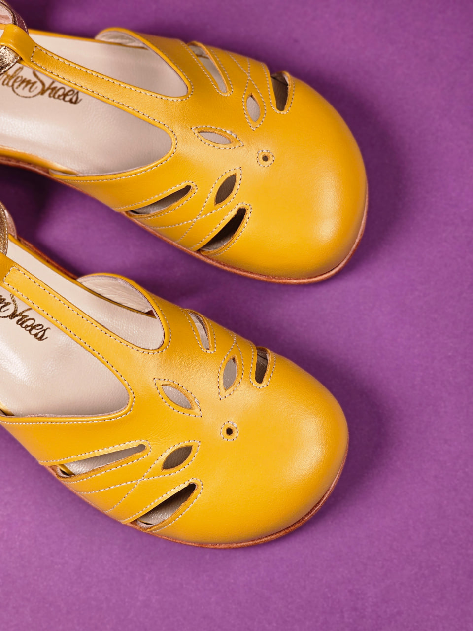Barefoot Rosy Yellow & Gold Leather Zero Drop