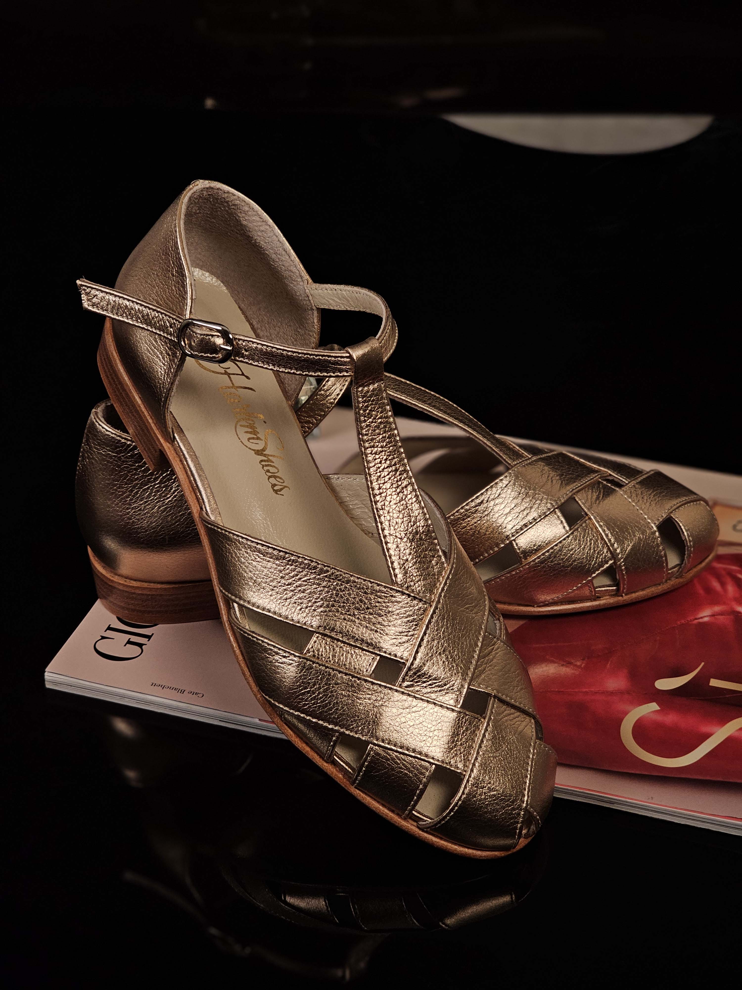 Summer Rose Gold Leather 1.5 heel