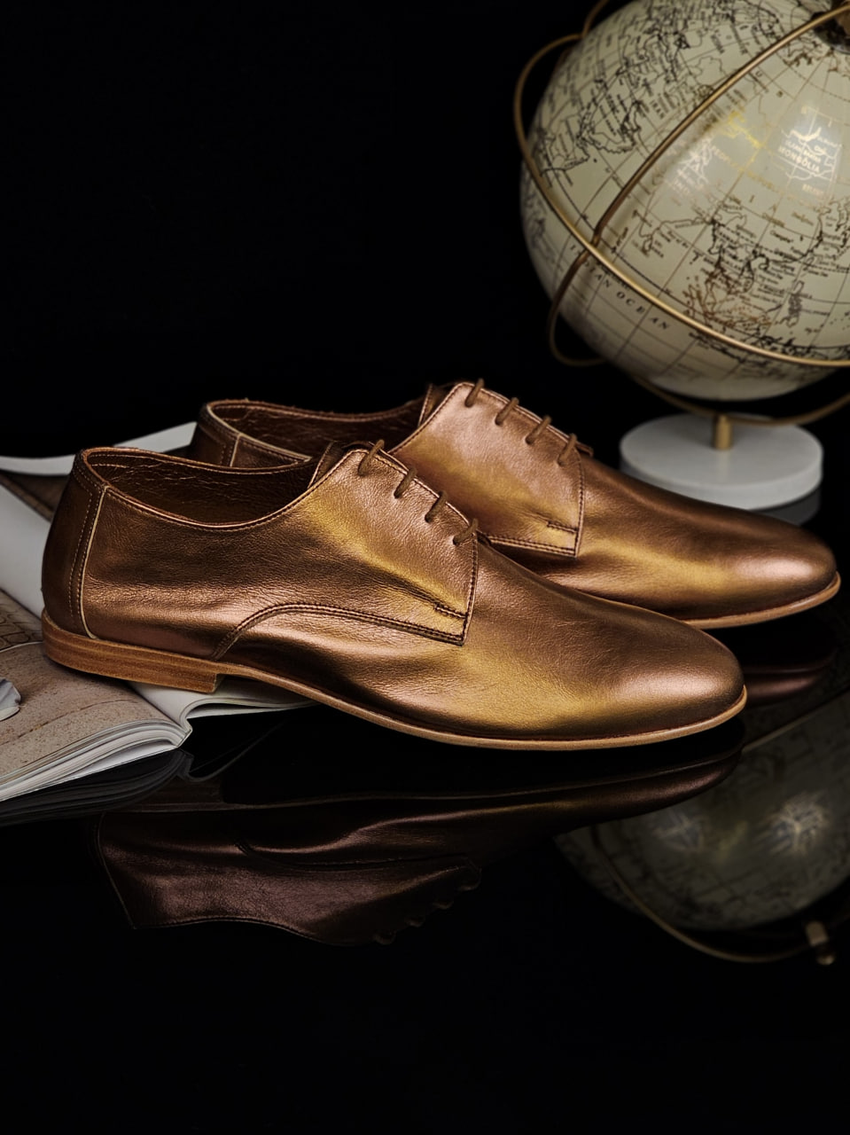 Frankie Soft Bronze Leather 1 cm heel