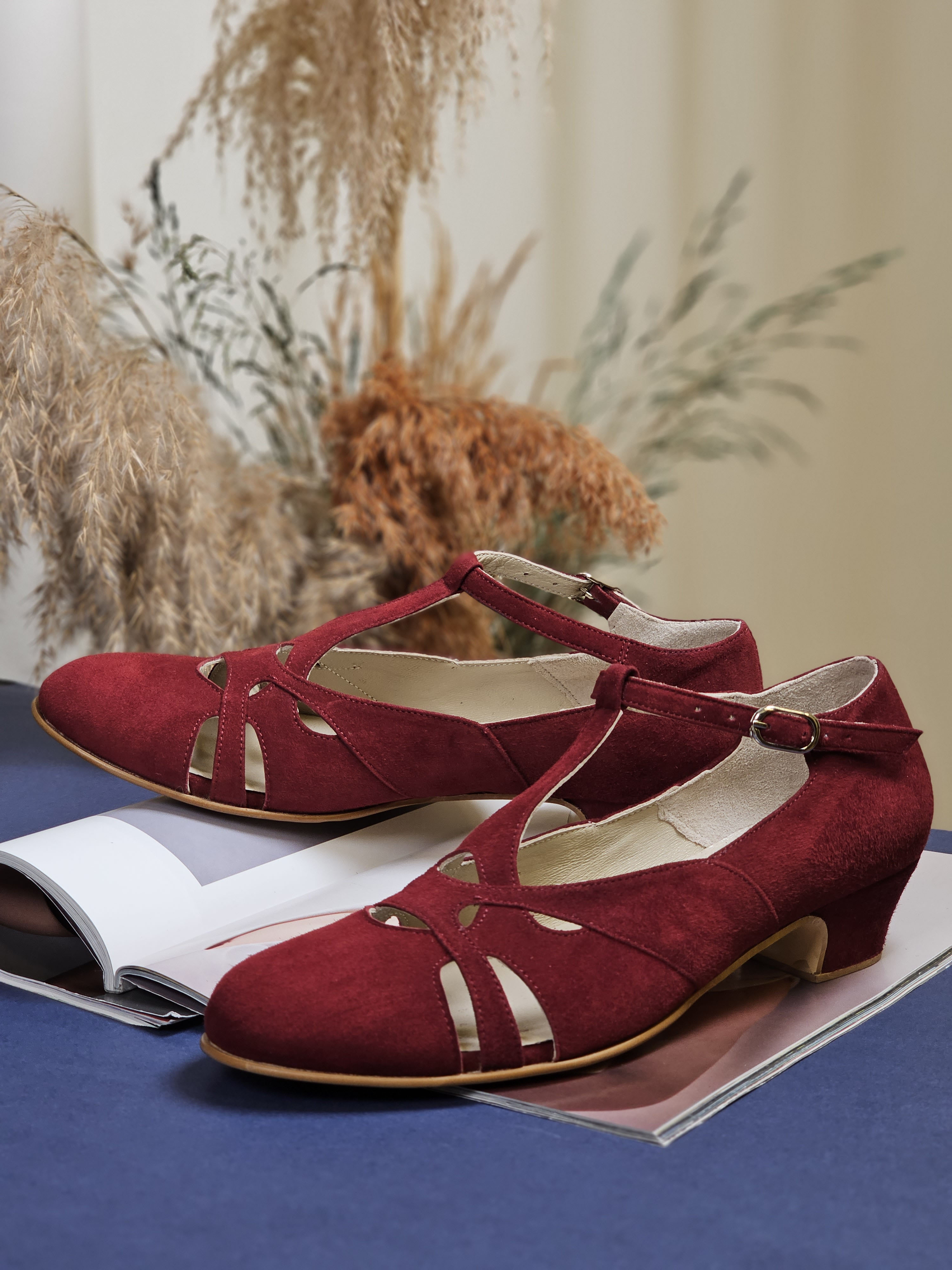Spring Bordeaux Suede 4 cm heel
