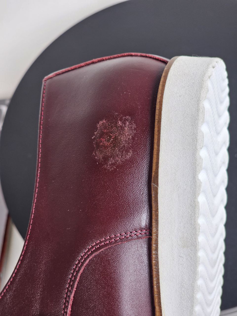 California Bordeaux Leather with Eva Sole