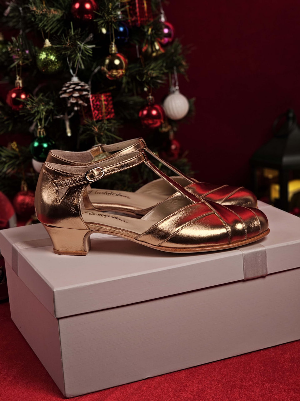 Sugar Rose Gold Leather 4 cm heel