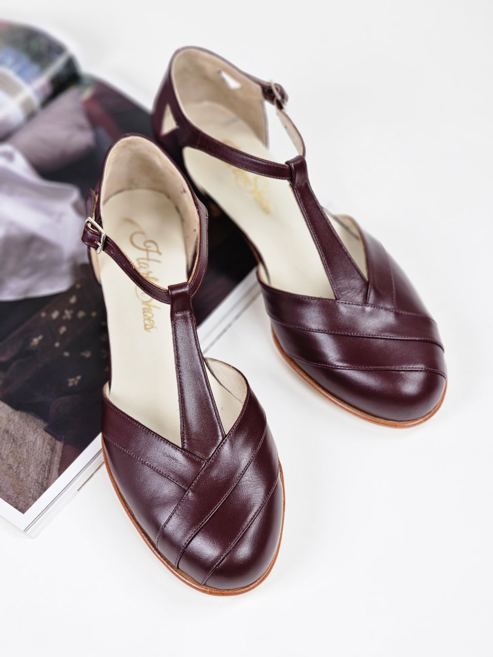 Sugar Bordeaux Leather 4 cm heel
