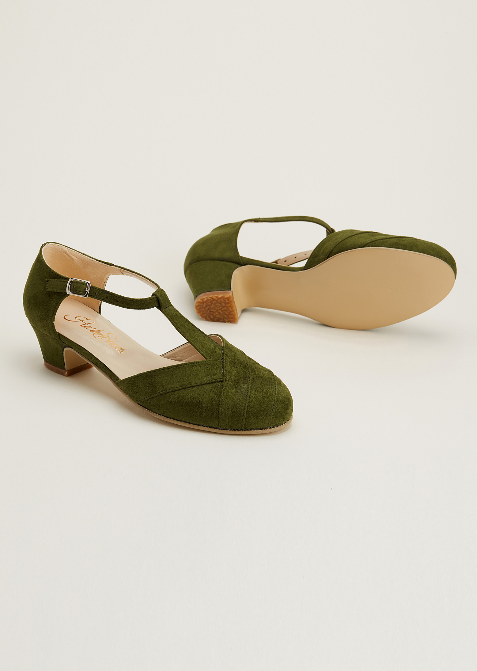 Sugar Vegan Green Textile 4 cm heel