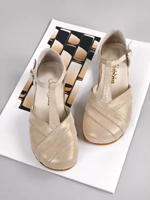 Barefoot Sugar Golden Suede 2 cm heel