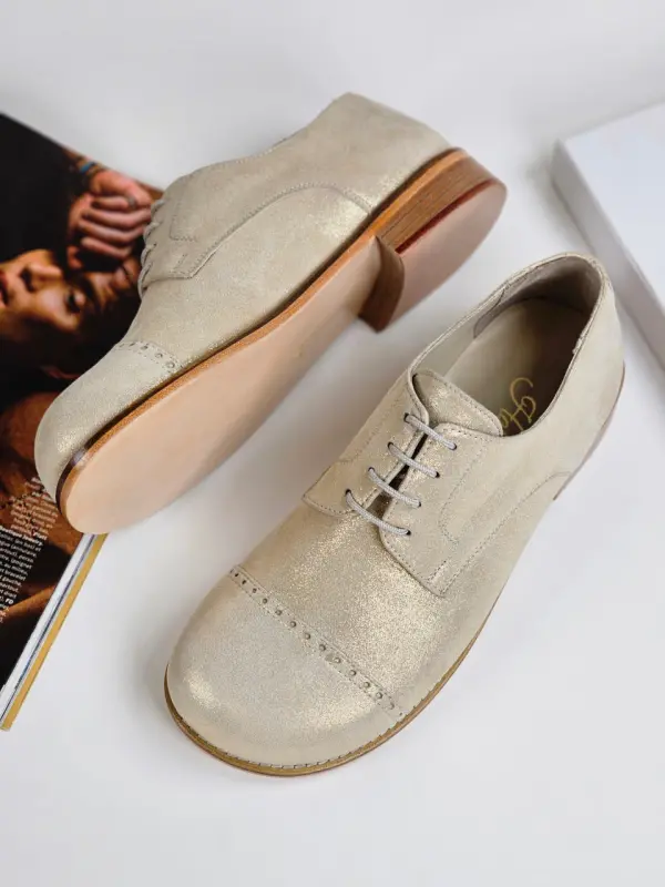 Barefoot California Golden Suede 2 cm heel