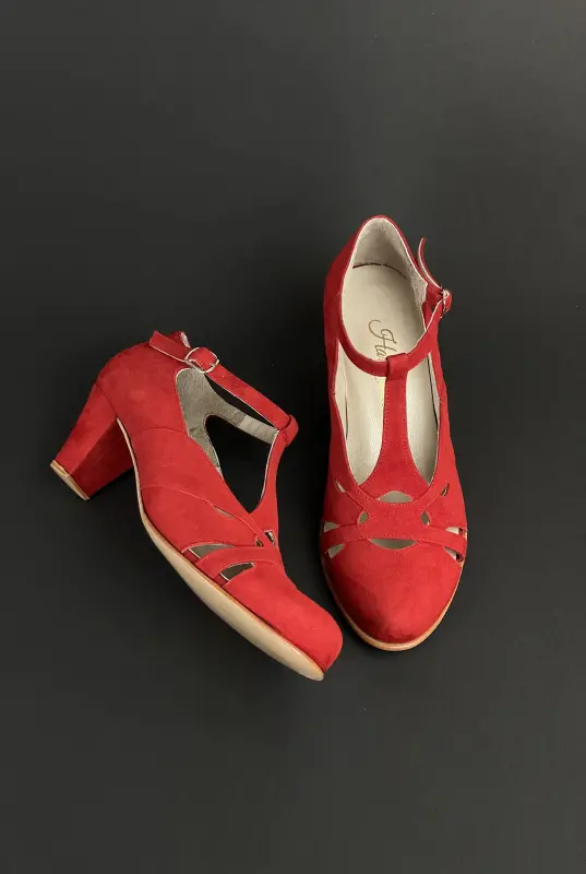 Red Suede 6 cm Balboa heel