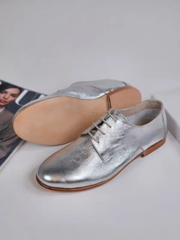 Frankie Soft Silver Leather 1 cm heel