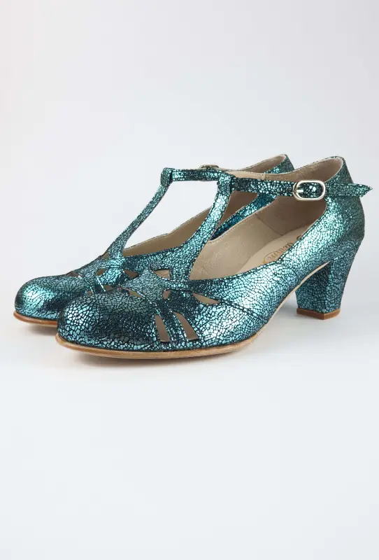 Spring Blue Stone Suede 6 cm balboa heel