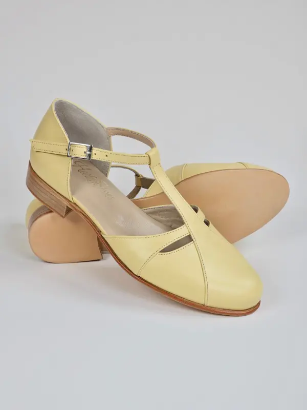 Isabel Lemon Yellow Leather 2 cm heel
