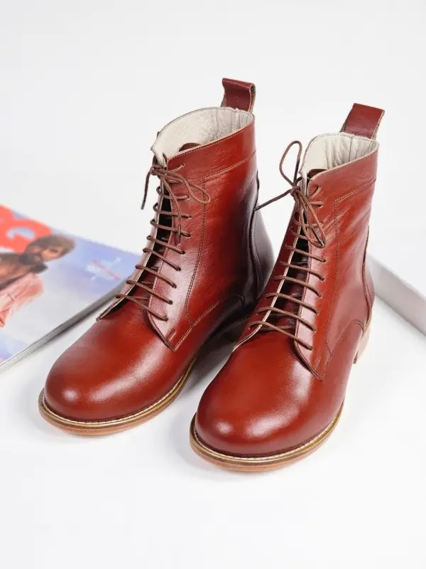 Harlem Boots Brown Leather 2 cm heel