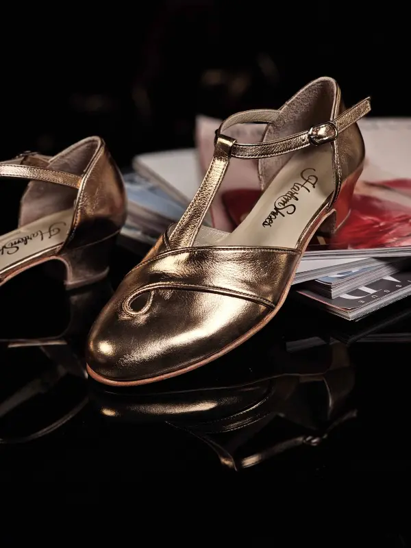 Muse Rose Gold Leather 4 cm heel