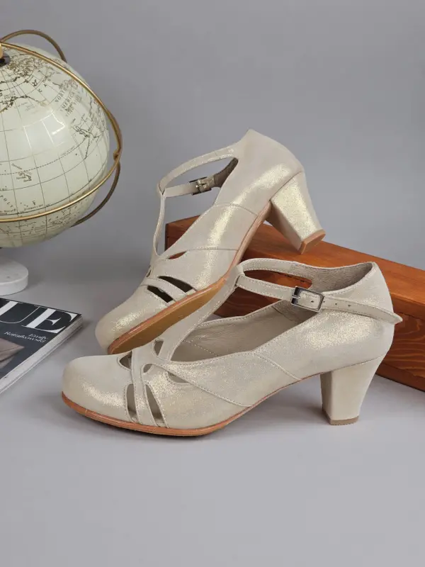 Spring Golden Suede 6 cm balboa heel