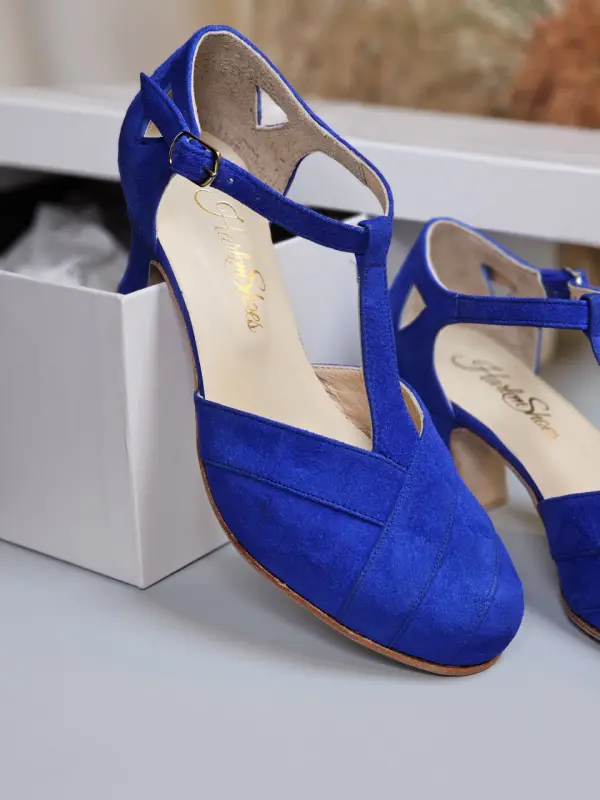 Sugar Blue Suede 6 cm heel