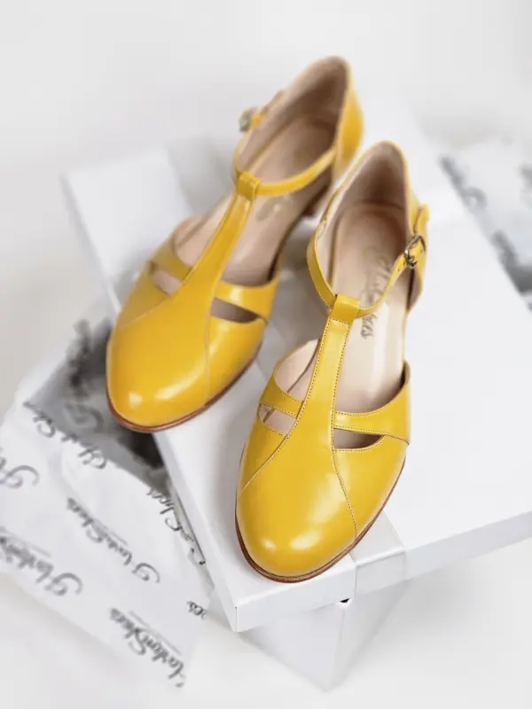 Isabel Yellow Leather 3 cm heel