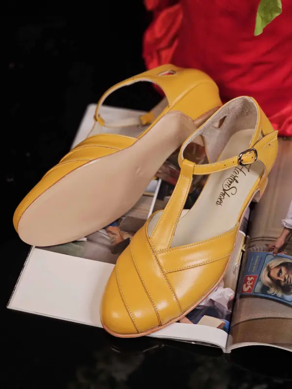 Sugar Yellow Leather 4 cm heel