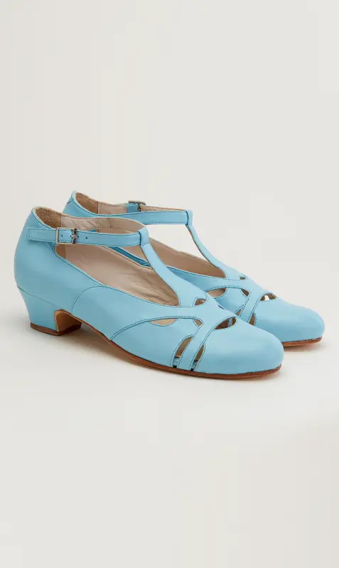 Baby Blue Leather 4 cm heel