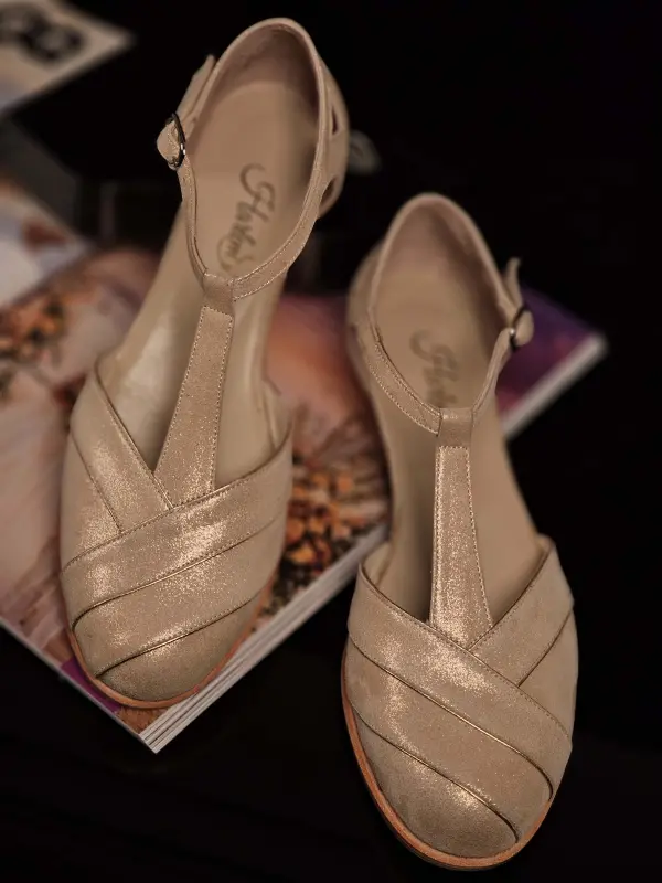 Gold Suede 4 cm heel
