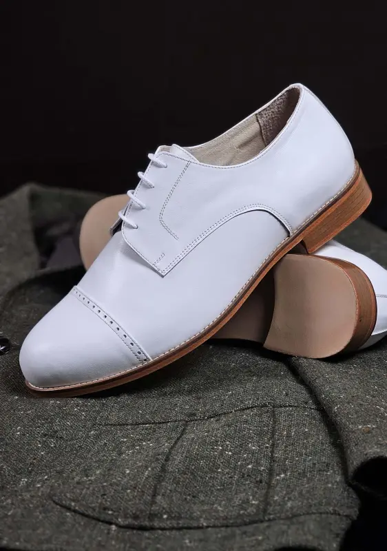 California White Leather 2 cm heel