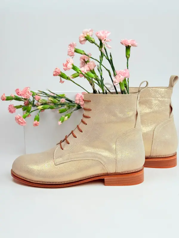 Harlem Boots Golden Suede 2 cm heel