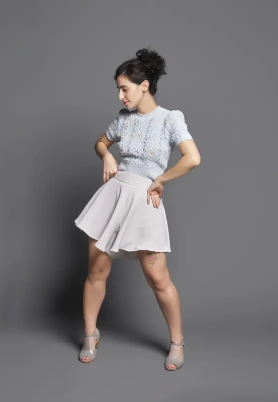 Butterfly Shorts White Grey