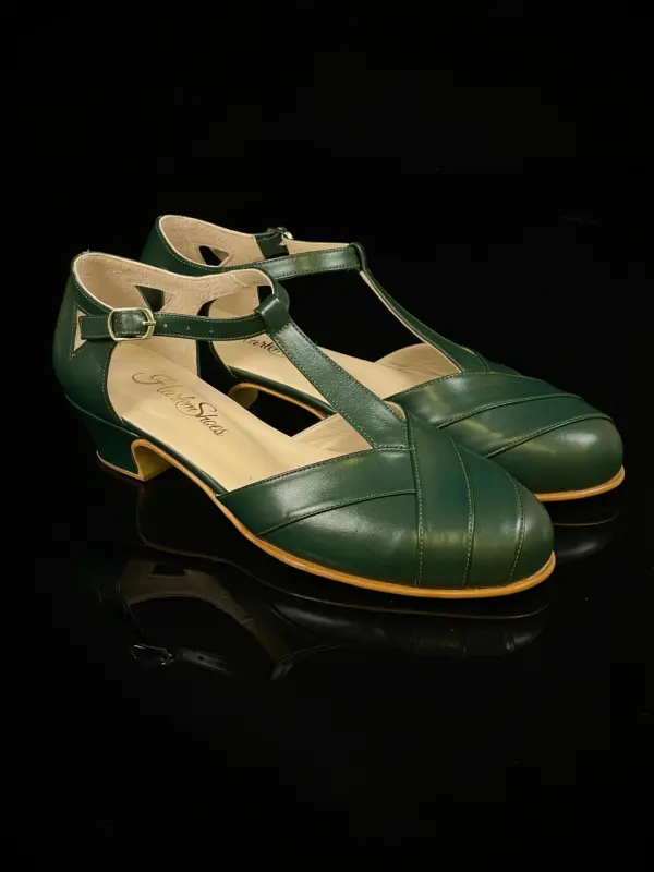 Sugar Jungle Green Leather 4 cm heel
