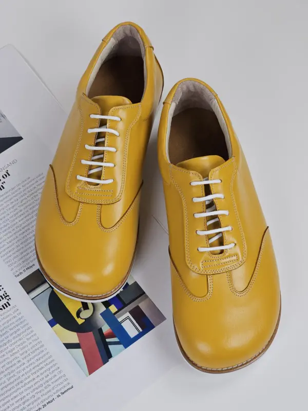 Barefoot New York Yellow Leather