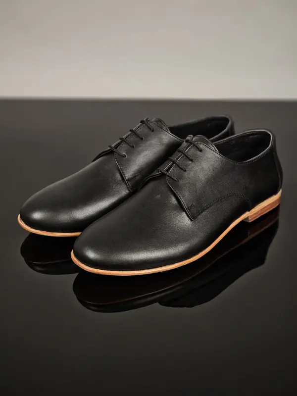 Frankie Soft Black Leather 1 cm heel